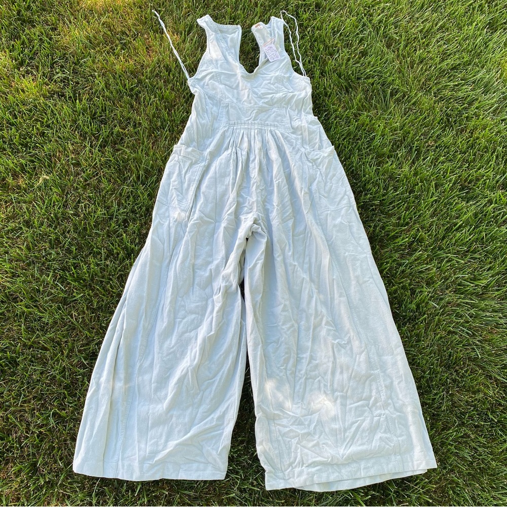 Medium free people green jumpsuit